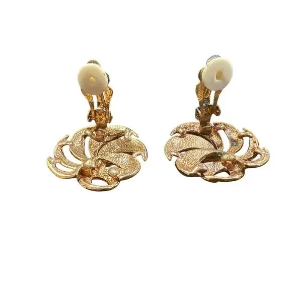 Vintage Spiral Clip-On Earrings - Picture 3 of 3